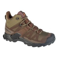 Buty Trekkingowe Salomon X Ultra Tracker Gtx L47607000 brązowe. Brązowe trekkingi męskie z materiału, bez zapięcia. Za 973.19 zł.