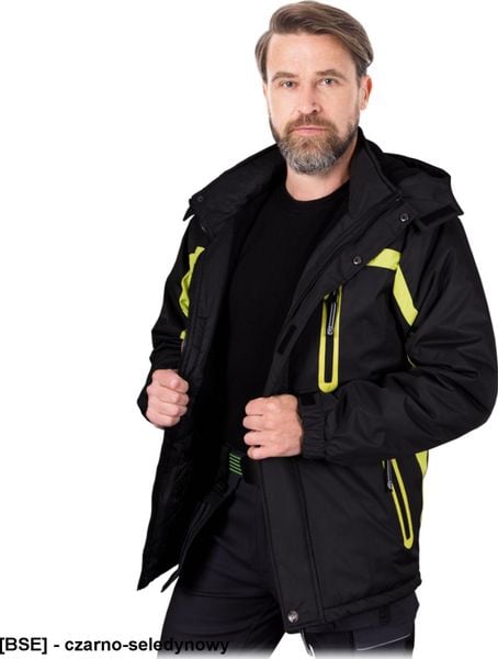 Kurtka męska R.E.I.S. HERMAN - kurtka ocieplana polarem, 100% poliester 150 g/m2, stójka, odpinany kaptur z polarową podszewką, 4 kieszenie, rękawy śc. Kurtki męskie R.E.I.S., m, bez wzorów, z polaru, bez kaptura. Za 158.16 zł.