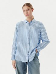 Vero Moda Koszula Linn 10305085 Niebieski Relaxed Fit. Niebieskie koszule damskie Vero Moda, s, bez wzorów, ze lnu, bez kołnierzyka, bez ramiączek. Za 189.99 zł.