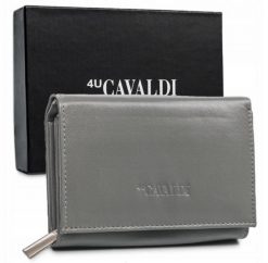 Portfel skórzany 4U Cavaldi RD-02-GCL szary. Szare portfele damskie 4U Cavaldi, ze skóry. Za 69.99 zł.