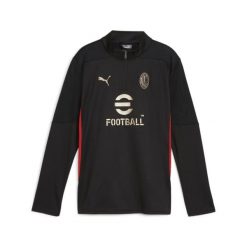Młodzieżowa bluza treningowa z zamkiem 1/4 AC Milan PUMA Black For All Time Red. Czarna bluzy damskie Puma, m, bez wzorów, młodzieżowe, bez ramiączek, bez kaptura. W wyprzedaży za 226.50 zł.
