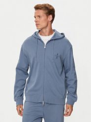 Armani Exchange Bluza 6DZMLC ZJNNZ 15DU Niebieski Regular Fit. Niebieskie bluzy męskie Armani Exchange, l, bez wzorów, z bawełny, bez ramiączek, bez kaptura. Za 349.99 zł.