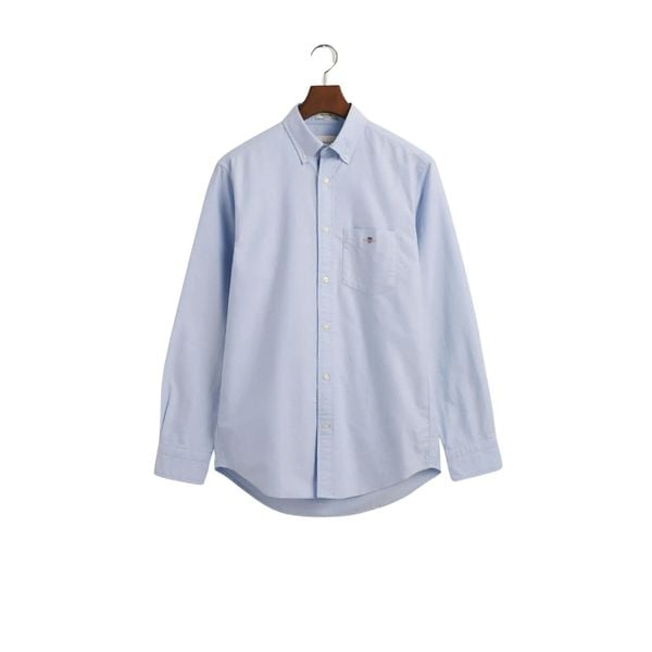 Koszula Gant Classic Oxford. Niebieskie koszule męskie GANT, l, bez wzorów, z tkaniny, biznesowe, bez kołnierzyka, bez ramiączek. Za 495.85 zł.