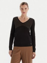 Artigli Sweter ACMA002723 Czarny Regular Fit. Czarne swetry nierozpinane damskie Artigli, xl, bez wzorów, z syntetyku, bez kołnierzyka, bez ramiączek. Za 179.99 zł.