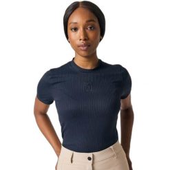 Damska koszulka do jazdy konnej PS of Sweden Courtney Striped Mesh. Niebieskie bluzki damskie PS OF SWEDEN, bez wzorów, z meshu, sportowe, bez kołnierzyka, bez ramiączek. Za 275.50 zł.