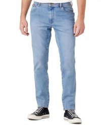 WRANGLER TEXAS SLIM MĘSKIE SPODNIE JEANSOWE GREEN STEEL W12SJX31Z 112145798. Zielone spodnie materiałowe męskie Wrangler, bez wzorów, z bawełny. Za 229.99 zł.