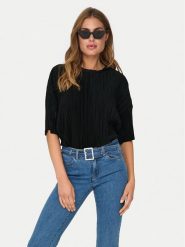 ONLY Bluzka Ravenna 15318506 Czarny Regular Fit. Czarne bluzki damskie ONLY, s, bez wzorów, z syntetyku, bez kołnierzyka, bez ramiączek. Za 129.99 zł.