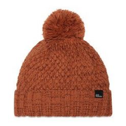 Czapka Jack Wolfskin. Brązowe czapki damskie Jack Wolfskin, bez wzorów, sportowe. Za 159.99 zł.
