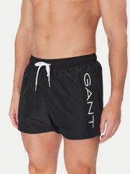 Gant Szorty kąpielowe 920006200 Czarny Regular Fit. Czarne kąpielówki męskie GANT, bez wzorów, z syntetyku. Za 149.99 zł.