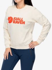 Bluza damska Fjallraven Logo Sweater. Białe bluzy damskie Fjällräven, l, bez wzorów, z bawełny, klasyczne, bez ramiączek, bez kaptura. Za 450.99 zł.