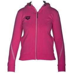 Bluza damska Arena Team Line Hooded Jacket z kapturem. Czerwone bluzy damskie ARENA, xs, bez wzorów, sportowe, bez ramiączek, z kapturem. Za 67.07 zł.