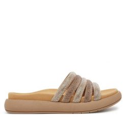 Klapki Gabor. Żółte klapki damskie Gabor, bez wzorów, bez obcasa, bez zapięcia. Za 359.99 zł.