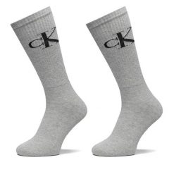 Skarpety długie Calvin Klein Jeans. Szare skarpety męskie Calvin Klein Jeans, bez wzorów, z jeansu. Za 49.99 zł.