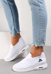 Białe Buty Sportowe Amathane. Białe obuwie sportowe damskie Renee, z aplikacjami, bez zapięcia. Za 39.99 zł.