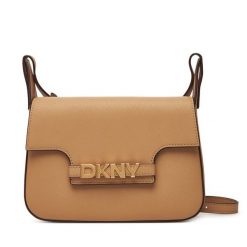 Torebka DKNY. Brązowe listonoszki damskie DKNY, bez wzorów, bez dodatków. Za 709.99 zł.