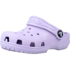 Sandały CROCS CLASSIC CLOG T Fioletowy. Fioletowe sandały damskie Crocs, bez wzorów, z materiału, bez obcasa, bez zapięcia. Za 197.99 zł.