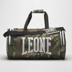 Torba sportowa na zamek Leone Camouflage AC906. Zielone torby sportowe męskie LEONE 1947, bez wzorów. Za 239.00 zł.