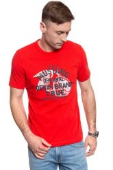 T-SHIRT MĘSKI MUSTANG Alex C Print 1009508 7130. T-shirty męskie Mustang, m, bez wzorów, bez kołnierzyka, bez ramiączek. W wyprzedaży za 39.99 zł.