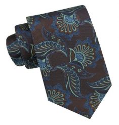 Klasyczny, Męski Krawat - Szeroki - Chattier - Duży Wzór Kwiatowy, Ciemne Bordo. Czerwone krawaty i muchy Chattier, bez wzorów, z tkaniny, eleganckie. Za 49.00 zł.