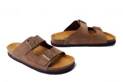 DR. BRINKMANN 600143-22 hellbraun, klapki profilaktyczne męskie. Brązowe klapki męskie Dr. Brinkmann, bez wzorów, ze skóry, bez zapięcia. Za 309.90 zł.