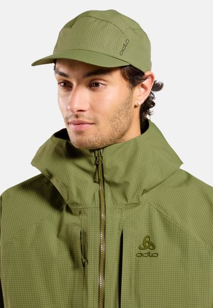 Czapka UNI ODLO Cap PERFORMANCE WATERPROOF GRAPHIC. Zielone czapki damskie ODLO, bez wzorów, z materiału. Za 199.99 zł.