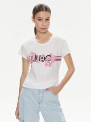 Liu Jo T-Shirt MA4340 JS923 Biały Regular Fit. Białe t-shirty damskie Liu Jo, m, bez wzorów, z bawełny, bez kołnierzyka, bez ramiączek. Za 379.99 zł.