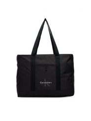 Calvin Klein Torebka LV04D3528G Czarny. Czarne shopperki damskie Calvin Klein, bez wzorów, z materiału, bez dodatków. Za 369.99 zł.