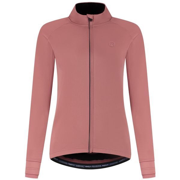 Kurtka rowerowa damska Rogelli Essential II softshell. Czerwone kurtki sportowe damskie Rogelli, bez wzorów, z softshellu, bez ramiączek, bez kaptura. Za 367.00 zł.