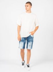 Xagon Man T-Shirt "Over" | P2308 2V6 3000 | Mężczyzna | Kremowy. Białe t-shirty męskie Xagon, l, bez wzorów, ze lnu, bez kołnierzyka, bez ramiączek. W wyprzedaży za 199.00 zł.