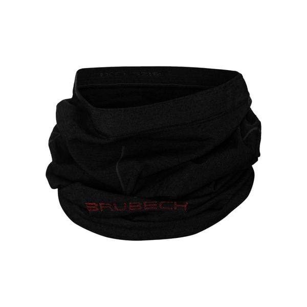 Komin trekkingowy z wełną merino unisex Brubeck. Czarne szaliki męskie Brubeck, bez wzorów, z elastanu. Za 79.00 zł.