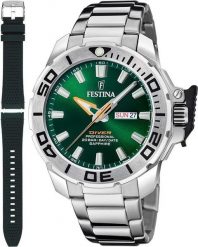 Zegarek Festina Zegarek męski Festina F20665-2 srebrny. Szare zegarki męskie Festina, bez wzorów, srebrne. Za 609.99 zł.