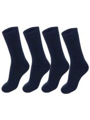 Damskie Skarpety Termiczne - 4 Pary - Ciemny Jeans. Niebieskie skarpetki damskie HEAT KEEPER, bez wzorów, z elastanu. Za 182.06 zł.