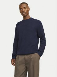 Jack & Jones Sweter Merino 12216817 Granatowy Regular Fit. Niebieskie swetry męskie Jack & Jones, m, bez wzorów, z wełny, bez kołnierzyka, bez ramiączek. Za 269.99 zł.