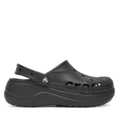 Klapki Crocs. Czerwone klapki damskie Crocs, bez wzorów, bez obcasa, bez zapięcia. Za 169.99 zł.