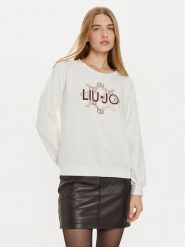 Liu Jo Sport Bluza TF4212 FS576 Biały Regular Fit. Białe bluzy damskie Liu Jo Sport, xs, bez wzorów, z wiskozy, sportowe, bez ramiączek, bez kaptura. Za 379.99 zł.