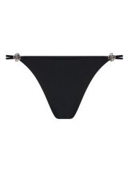 Guess Stringi O5BE14 KCF20 Czarny. Czarne majtki damskie Guess, z syntetyku. Za 179.99 zł.