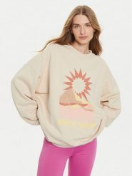 Roxy Bluza Lineup ERJFT04865 Beżowy Relaxed Fit. Brązowe bluzy damskie Roxy, xs, bez wzorów, z bawełny, bez ramiączek, bez kaptura. Za 139.99 zł.