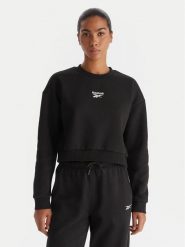 Reebok Bluza Hazel RK25172CCW Czarny Regular Fit. Czarne bluzy damskie Reebok, m, bez wzorów, z bawełny, bez ramiączek, bez kaptura. Za 109.99 zł.