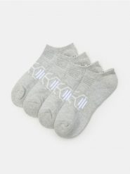 Krótkie skarpetki 4 pack - szary. Szare skarpety męskie Sinsay, bez wzorów. Za 15.99 zł.