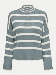 ONLY Sweter Fibi 15259096 Zielony Regular Fit. Zielone swetry nierozpinane damskie ONLY, l, bez wzorów, z syntetyku, bez kołnierzyka, bez ramiączek. Za 79.99 zł.