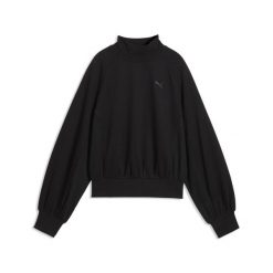 Damska bluza HER z półgolfem i o luźnym kroju PUMA. Czarne bluzy damskie Puma, na jesień, l, bez wzorów, z bawełny, sportowe, bez ramiączek, bez kaptura. Za 219.00 zł.