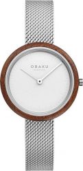 Zegarek OBAKU Zegarek damski Obaku Denmark V245LXCIMC srebrny. Szare zegarki damskie OBAKU, srebrne. Za 558.00 zł.
