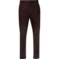 Spodnie z Elastanem, Bordowe, Casualowe, Zwężana Nogawka, Męskie -RIGON. Czerwone spodnie materiałowe męskie Rigon, bez wzorów, z elastanu. Za 157.00 zł.
