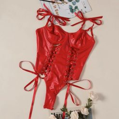 Body z usztywnianymi miseczkami na romantyczne wieczory Guerina. Czarne body Intica, bez wzorów, z materiału. Za 129.00 zł.