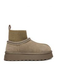 Badura Śniegowce EO-ANDREA-TS6278-01 Beżowy. Brązowe śniegowce damskie Badura, ze skóry, bez zapięcia. Za 279.99 zł.