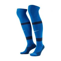 Skarpety Piłkarskie Dla Dorosłych Unisex MatchFit. Niebieskie skarpety męskie Nike, bez wzorów, z bawełny. Za 63.99 zł.
