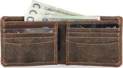 Belveder Portfel Męski na Karty Zamszowy Brąz BW38. Portfele męskie Belveder, bez wzorów, z zamszu. Za 99.90 zł.