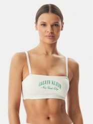 Calvin Klein Underwear Biustonosz top LV00QF8710 Kremowy. Białe biustonosze Calvin Klein Underwear, m, bez wzorów, z bawełny, bez kołnierzyka, bez ramiączek. Za 189.99 zł.