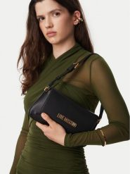 LOVE MOSCHINO Torebka JC4058PP1PLO0000 Czarny. Czarne listonoszki damskie Love Moschino, bez wzorów, ze skóry, bez dodatków. Za 749.99 zł.