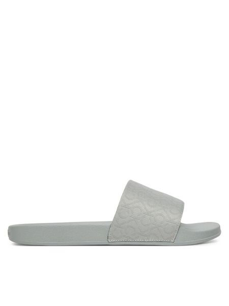 Calvin Klein Klapki Pool Slide - Jacq HW0HW02420 Szary. Szare klapki damskie Calvin Klein, bez wzorów, z materiału, bez obcasa, bez zapięcia. Za 139.99 zł.